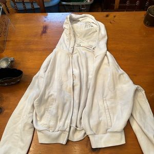 Garage zip up white hoodie